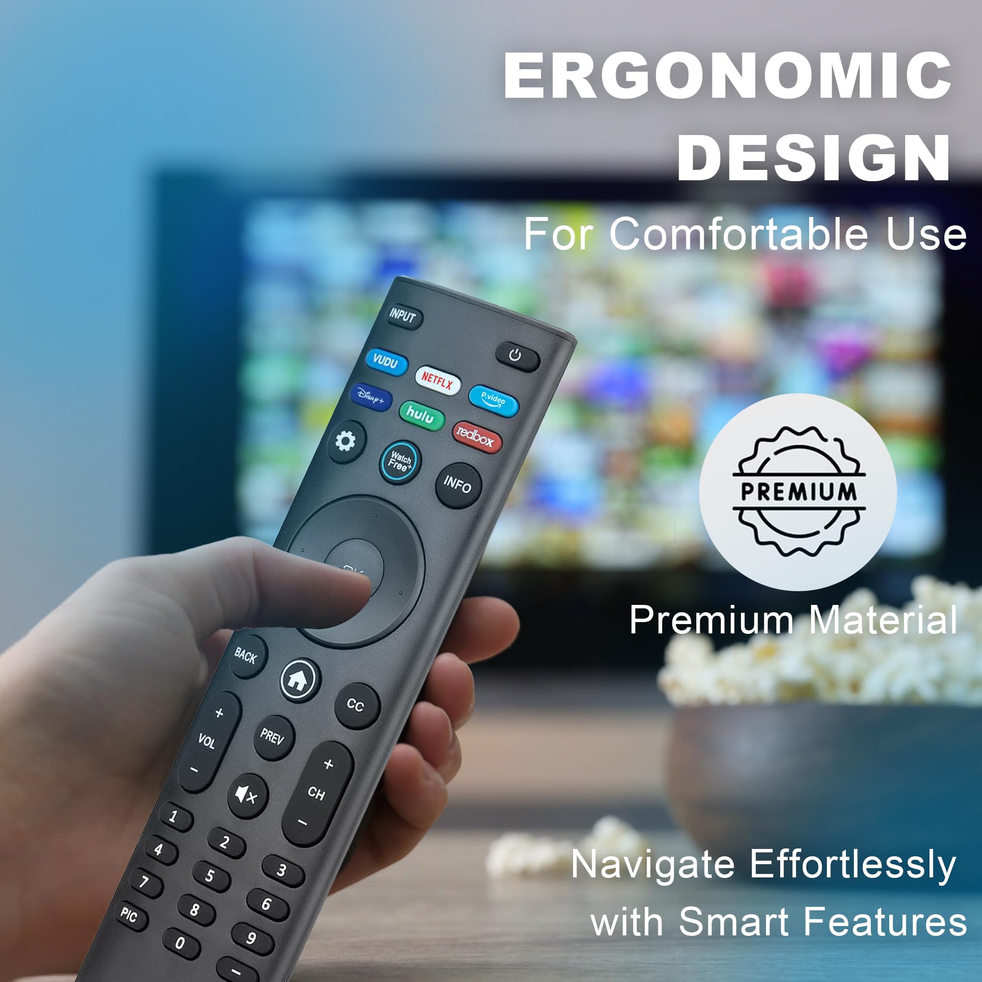 Telecomando di ricambio per Smart TV VIZIO All LED LCD HD 4K UHD HDR Smartcast 3D Smart TV XRT140 telecomando universale XRT136 di ricambio per Vizio-Smart-TV-Remote per Vizio TV (D/E/M/P/PX/V