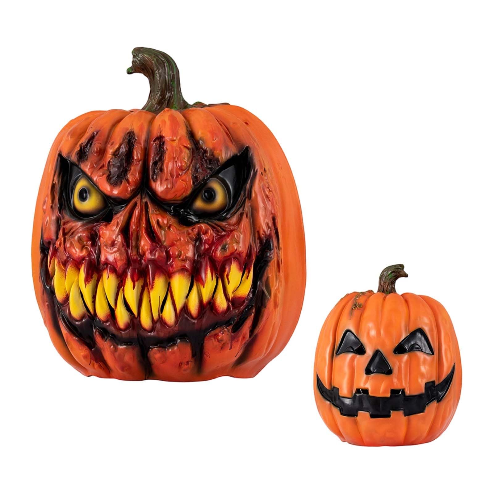 Halloween Mask Unisex Full Head Realistic Latex Scary Funny Costume Prop Scarecrow Pumpkin Cat Horse And Other Styles Creepy Headwear for Cosplay Masquerade Fancy Dress Adult Party Events