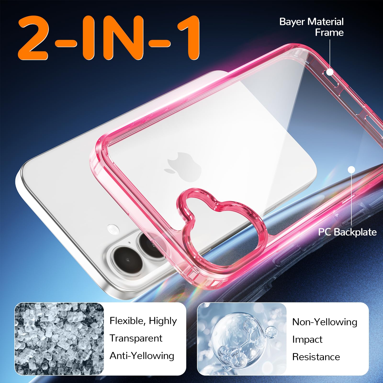 Clear Case for iPhone 15, Ultra Thin, Shockproof TPU Cover, Anti-Yellowing, Crystal Clear, Phone Case for Apple iPhone 15 - Clear — view 60