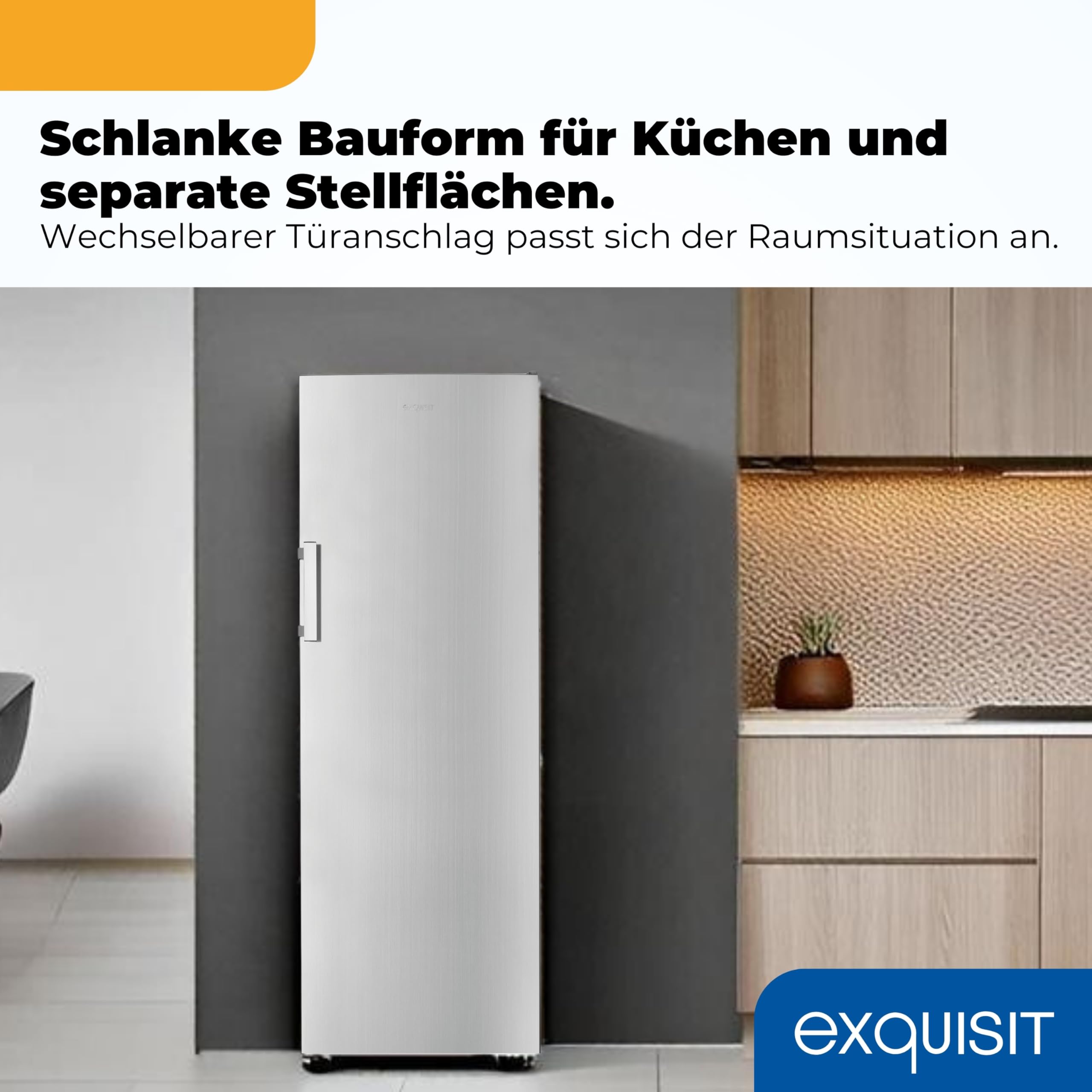 Exquisit GS5271-NF-H-040D Gefrierschrank - 204l NoFrost - Weiss | Standgefrierschrank mit 4 Schubladen, Schnellgefrierfunktion, 170 cm Höhe, Türalarm & Elektronik-Steuerung