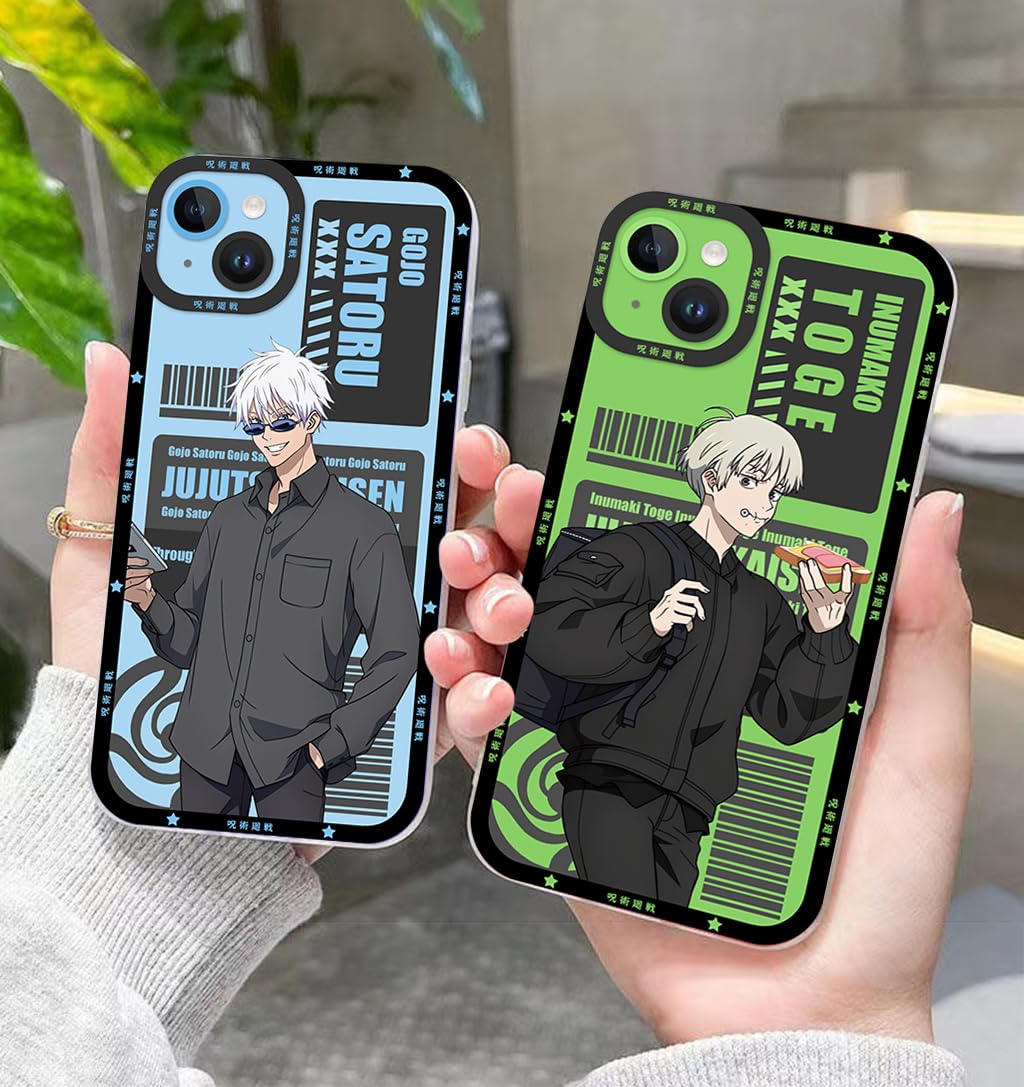 LYUBFDC 2 Stück Handyhülle Für IPhone 8/iPhone 7/iPhone SE 2022/2020 Hülle 4.7'' Anime Jungs Gojo Satoru Itadori Yuji Manga Muster Schwarz Schutzhülle TPU Silikon Case Für IPhone SE 3, 1 - View #3