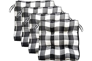 Comfortable Buffalo Plaid Chair Pads Enhance Your Seating Experience