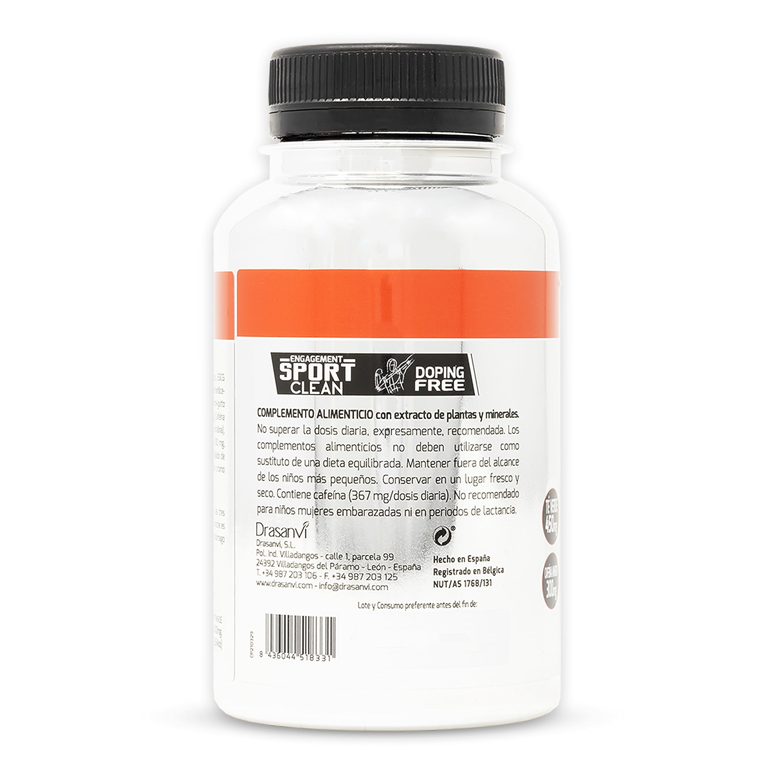 SPORT LIVE TERMOGEN by DRASANVI - Té verde + Garcinia Cambogia + Colina + Piperina - VEGANO - SIN GLUTEN - 90 cápsulas