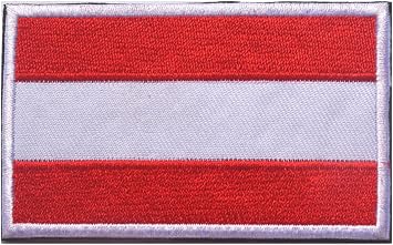 World National Flag Hook Loop Patch America Asian Africa European Countries Flags Embroidery Patches Tactical Military Morale Patch Set ABG6 Austria