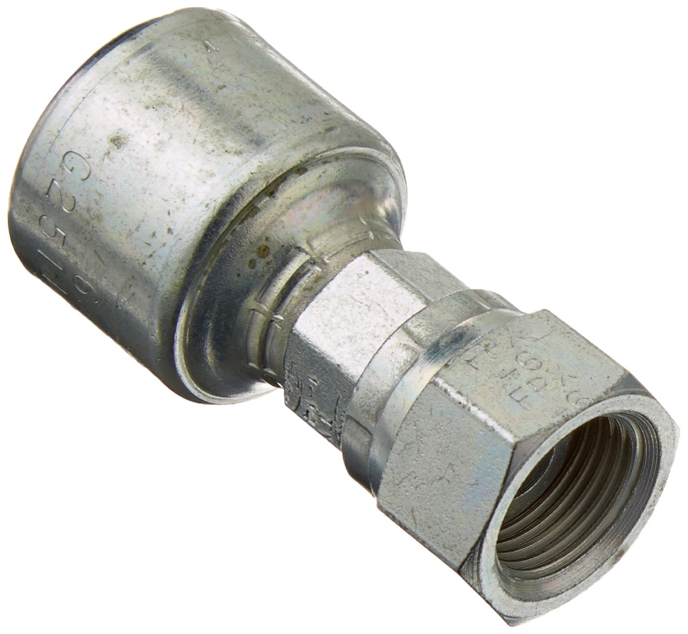 Gates 6G-6FPX MegaCrimp Couplings, Female Pipe Swivel, NPSM 30 Cone Seat, Zinc Plated Carbon Steel, 2.48, 3/8 ID (Pack of 5)