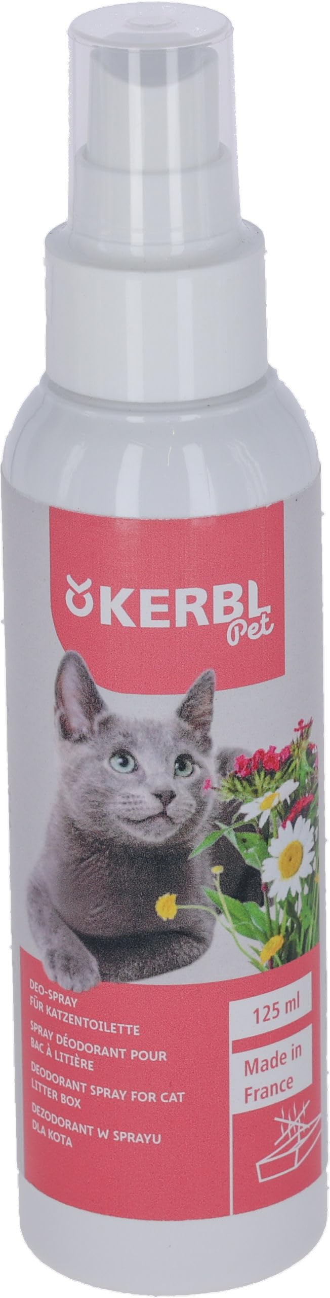 Kerbl Pet Spray déodorisant pour bac à litière, 125 ML