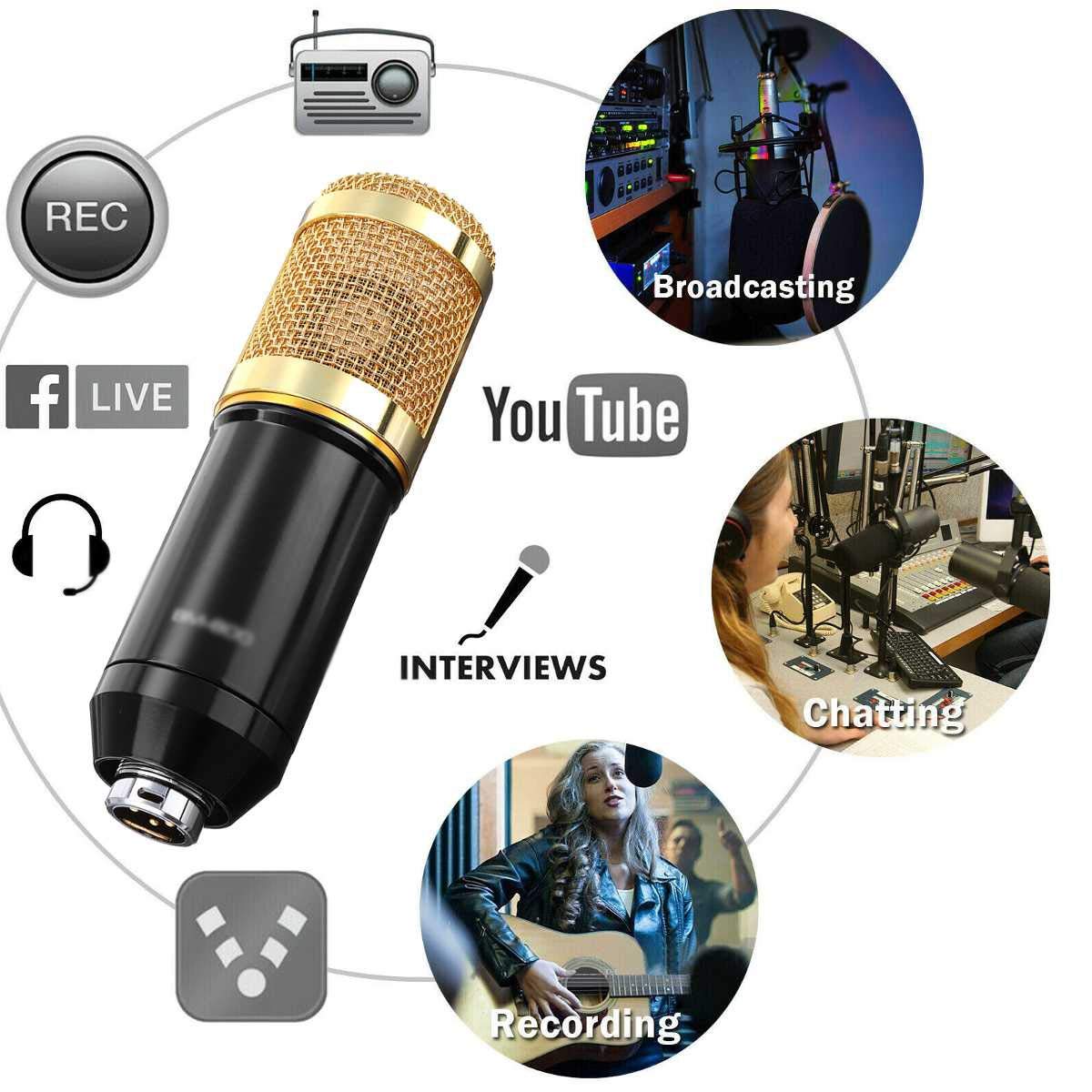 Mezclador de micrófono Profesional Soporte de micrófono de Audio Condensador USB KTV Grabación Profesional Tarjeta de Sonido en Vivo