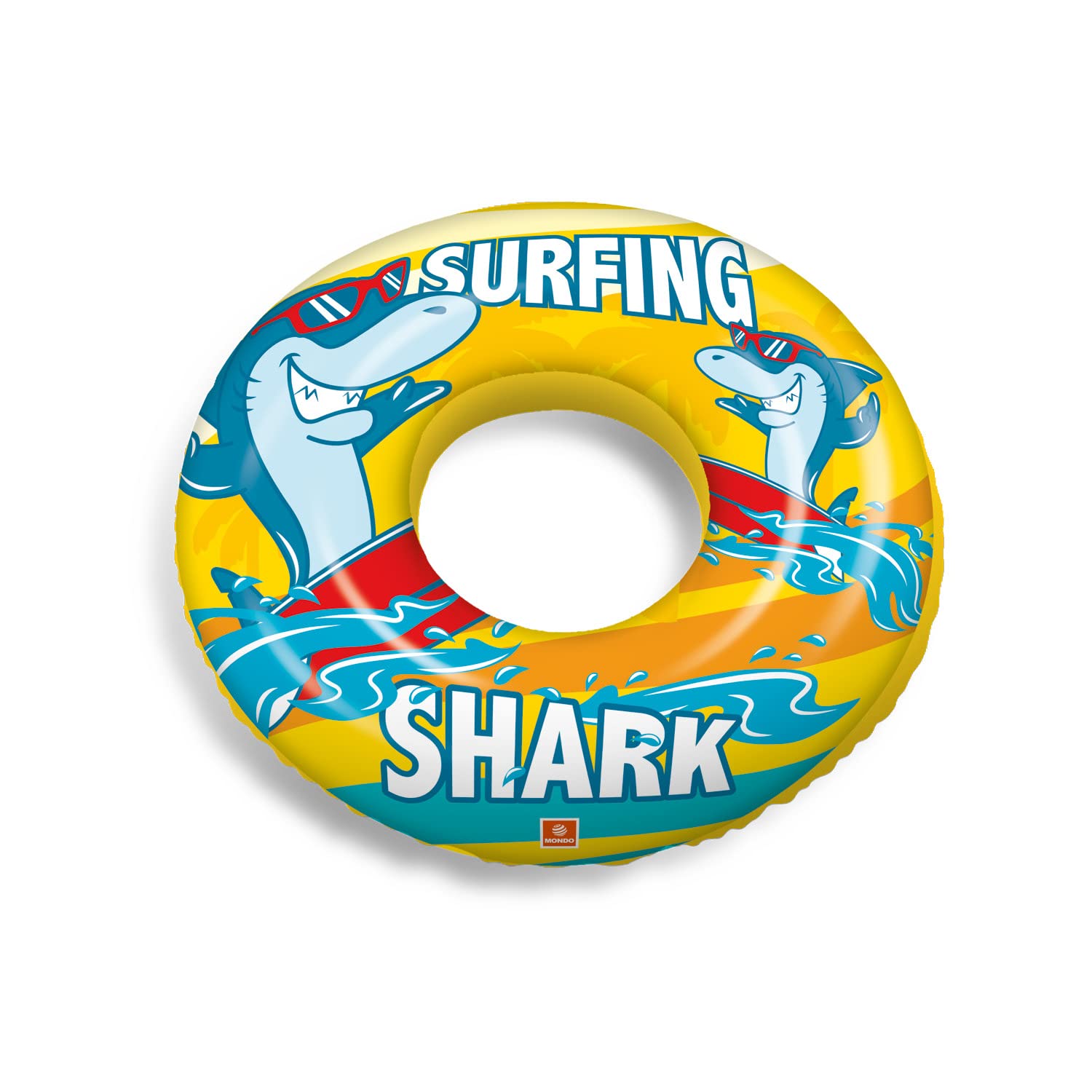 Mondo Zabawki - SURFING SHARK Swim Ring - nadmuchiwany pączek - Pierścień do pływania, idealny dla dziecka/dziewczynki do użytku w basenie/morzu - 16920