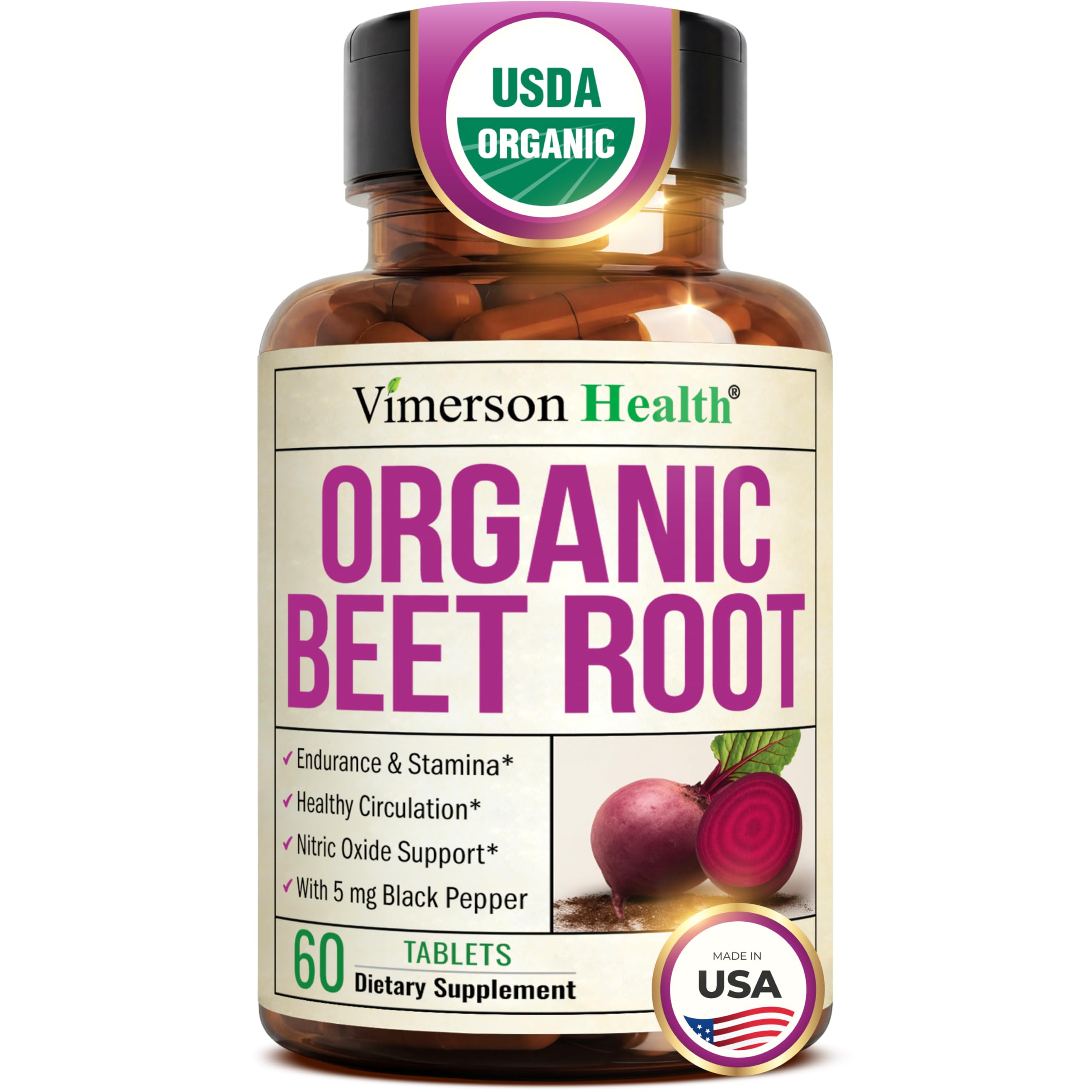 Vimerson Health Organic Beetroot Tablets