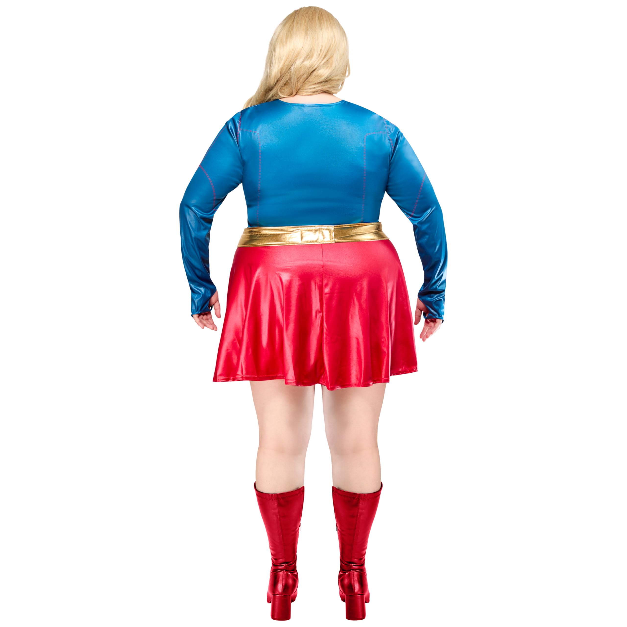 DC Superheroes Supergirl serial telewizyjny: sukienka kostiumowa Supergirl dla dorosłych od Rubies, damska plus