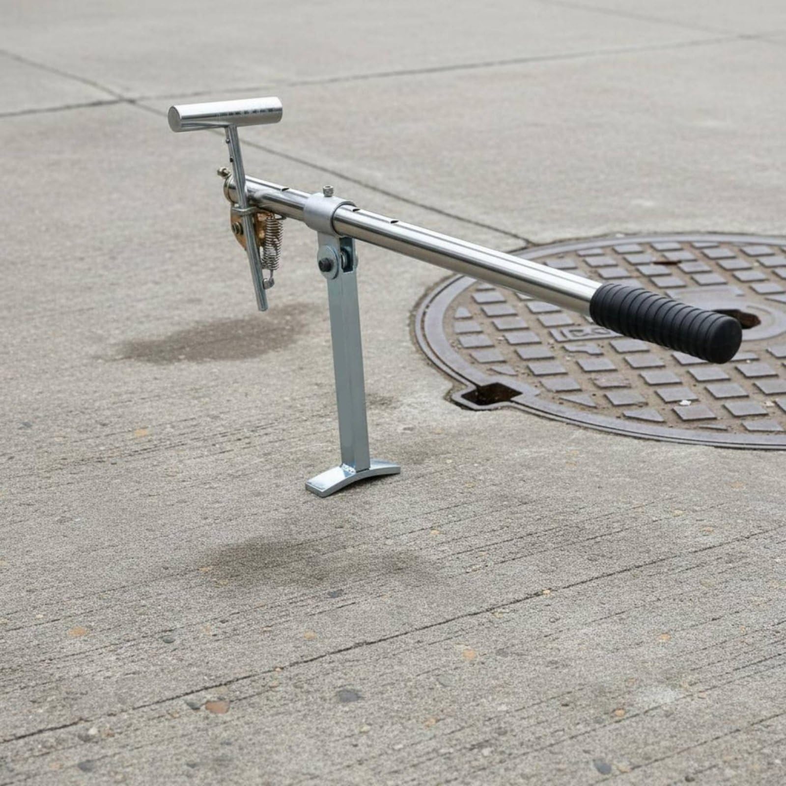 Gancho para Alcantarilla Herramienta de Elevación Gancho Extractor con Mango en T de Alcantarilla Acero Inoxidable Resistente a la Oxidación Adecuada