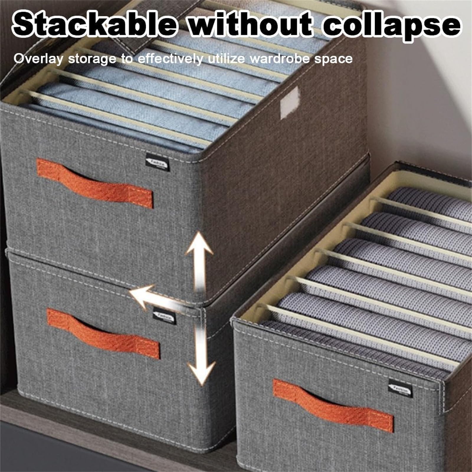 Organisateur De Bacs À Vêtements Boîte De Rangement En Tissu Pliable, Placard, Commode, Diviseur