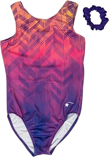 Destira Leotardo de gimnasia para niñas súper suave cómodo elástico estilo sin mangas traje de gimnasia a juego incluido