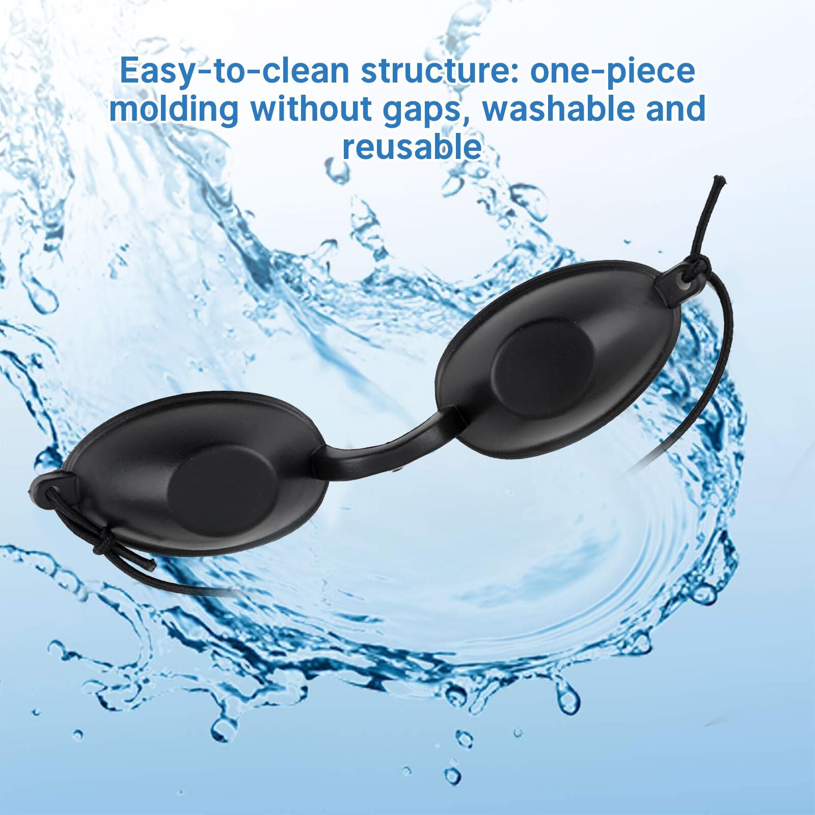 AzureRay Occhiali Protettivi Infrarossi, Occhialini di Sicurezza, Occhiali Protettivi per Solarium, Occhialini con Protezione UV, Confortevoli con Design Ergonomico, Fascia Elastica e Regolabile