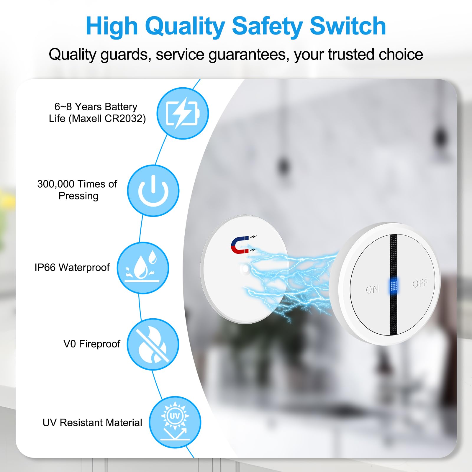 WiFi Smart Outlet Plug with Remote GREENCYCLE 10PK Portable Remote Control Outlet Plug with 10PK Magnetic Base Remote — view 4