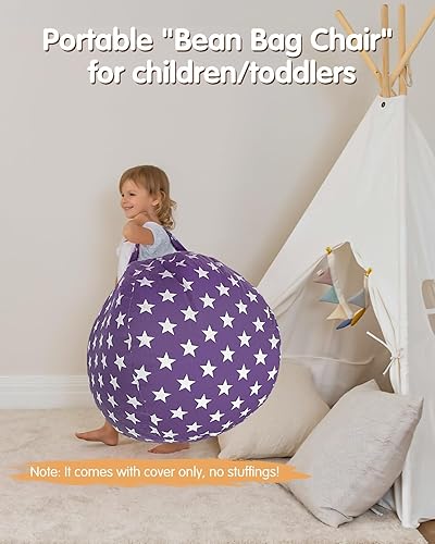 Miniatura 180 de Aubliss Puf de peluche con diseño de puntos rosa claro, mediano (32 pulgadas) rosado (Light Pink Dot),Unicornio de ojos grandes azul,Dinosaurio,Gris