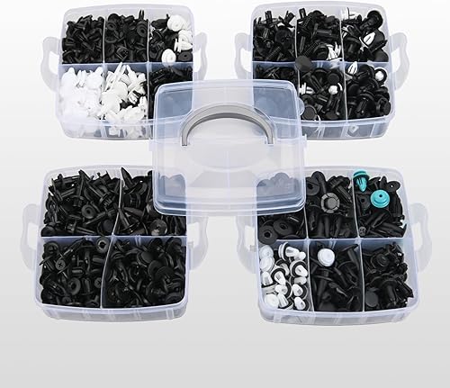 Miniatura 6 de GOOACC Surtido de 1115 clips de retención de empuje para automóvil y sujetadores automáticos, 32 tamaños más populares, remaches de parachoques de