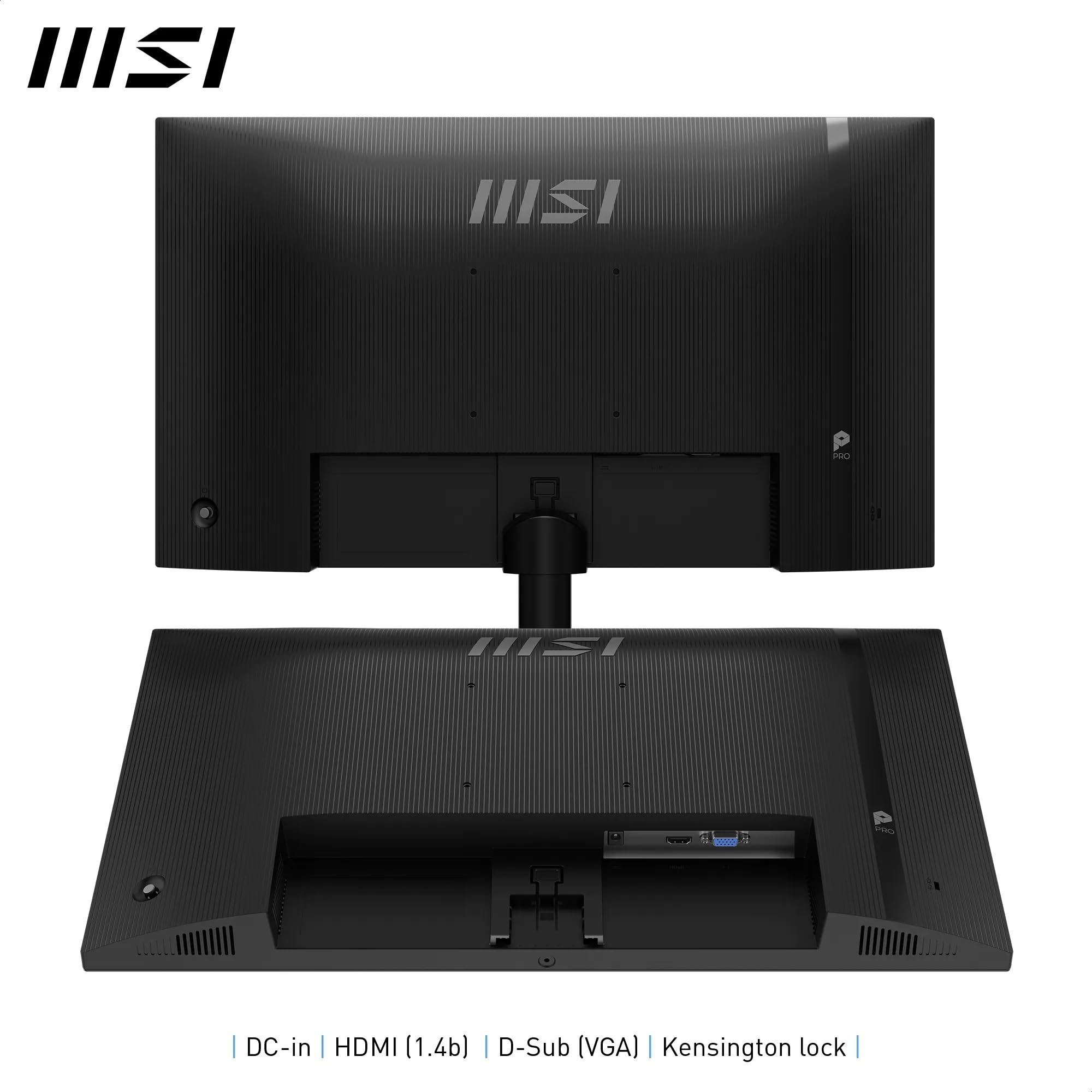 MSI PRO MP251LDE E2 - Monitor per ufficio FHD da 24", pannello IPS 1920 x 1080, senza cornice a 4 lati, 120 Hz, per gli occhi, inclinazione, HDMI 1.4b, D-sub