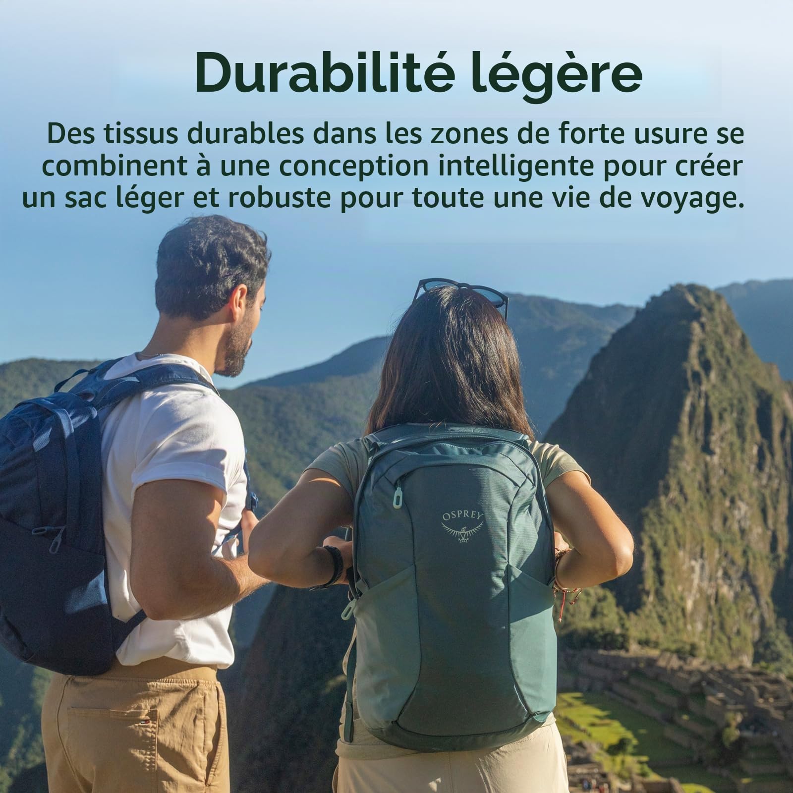 Osprey Farpoint Fairview Sac à dos de voyage de jour, 15L, Black
