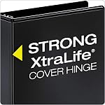 Cardinal Binders, 3 Ring, Set of 4 for School, Office, or Home, 1 Inch Capacity, ClearVue Presentation View, Black, Holds 225 Sheets, Non-Stick PVC-Free, Recycled Cover Boards