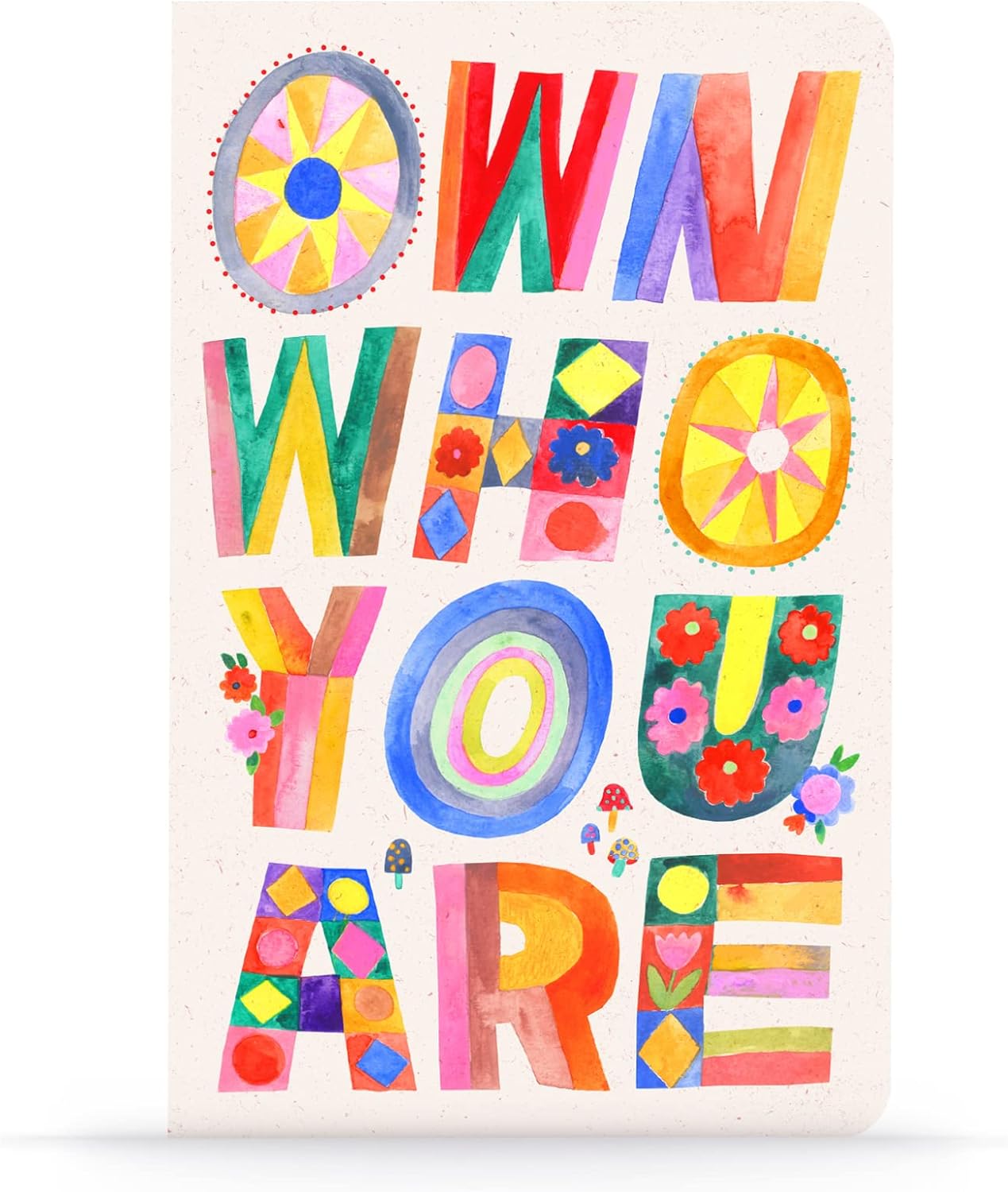 DENIK - Each On Our Own Path - 8.25" x 5.25" Aesthetic Layflat Notebook - 144 Lined Pages - Durable Binding and Design - Water-Resistent Soft Touch Cover - Made With Recycled Paper
