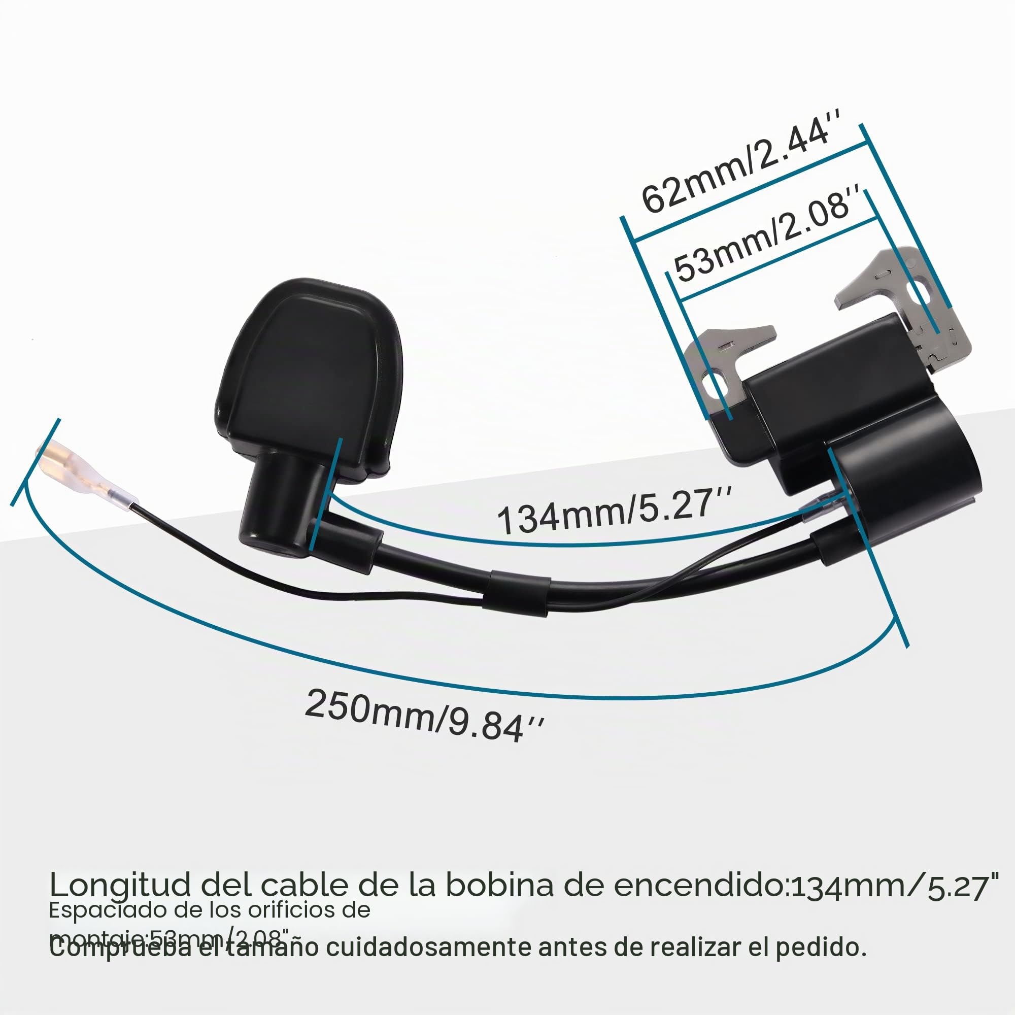 GOOFIT Bobina de Encendido para 2 Tiempos 47cc 49cc ATV Pocket Pit Bike Quad Ciclomotor Negro