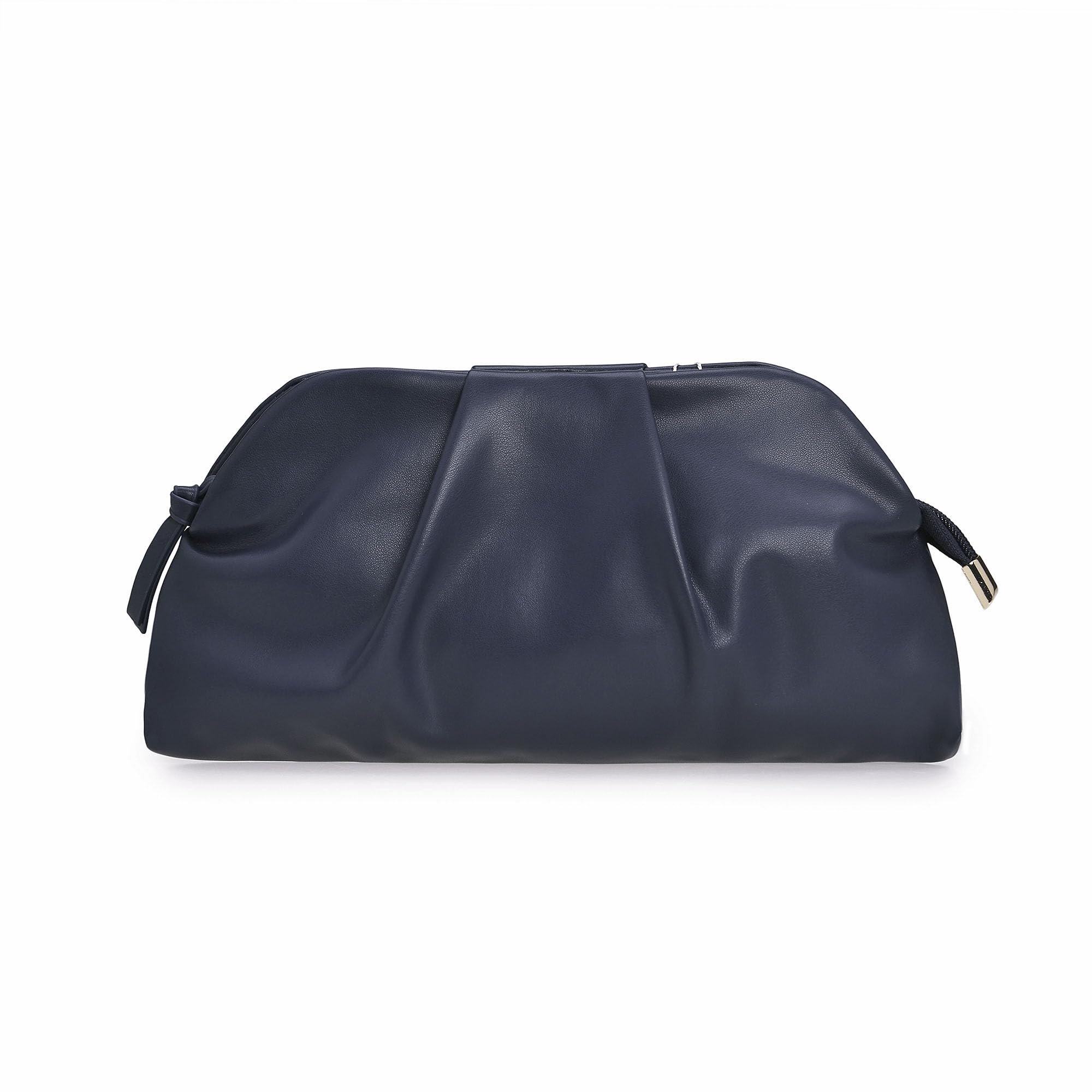 IXEBELLA Dressy PU Clutch Purse for Women Formal Soft Pleated Vegan Leather Evening Bag for Wedding/Prom/Cocktail Party