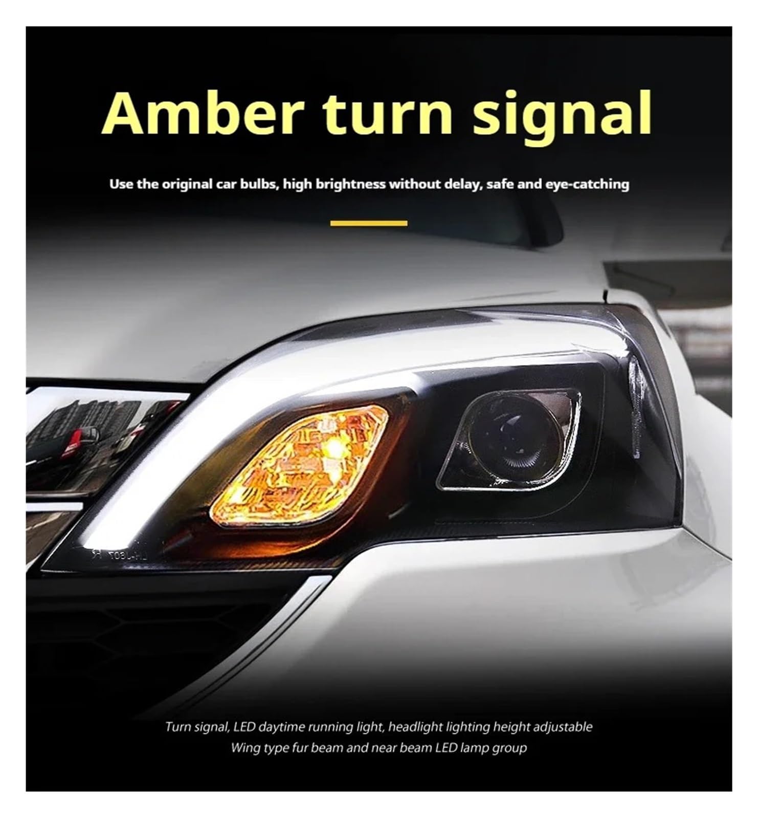 Gruppo Ottico Anteriore per Auto 2007-2011 Luci per Auto Proiettore Faro Luci diurne Accessori automobilistici