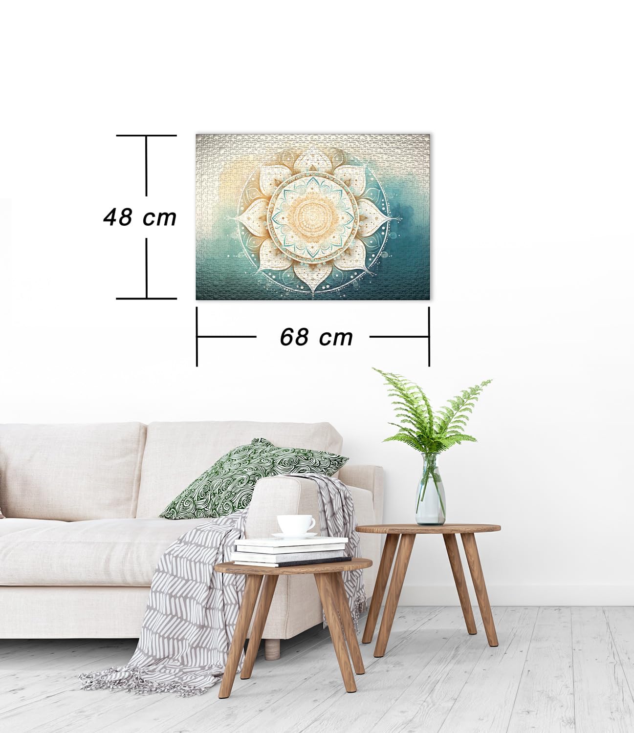 Ulmer Puzzleschmiede, Mandala puzzle ‘Watercolour’ 1000 pieces - Image 3