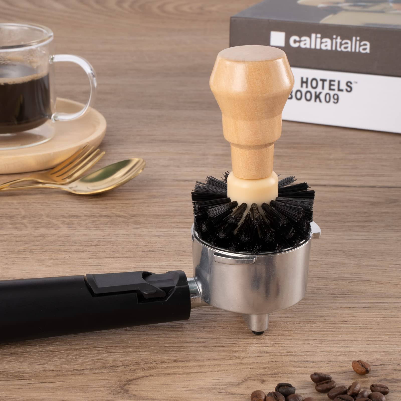 Brosse de Nettoyage de Porte-filtre, Accessoires de Pièces de Cafetière, Produits de Nettoyage de Machine à café, Brosse de Panier à café, Outil de Professionnel (51/54mm Brosse de Nettoyage de Porte-filtre, Accessoires de Pièces de Cafetière, Produits de Nettoyage de Machine à café, Brosse de Panier à café, Outil de Professionnel (51/54mm
