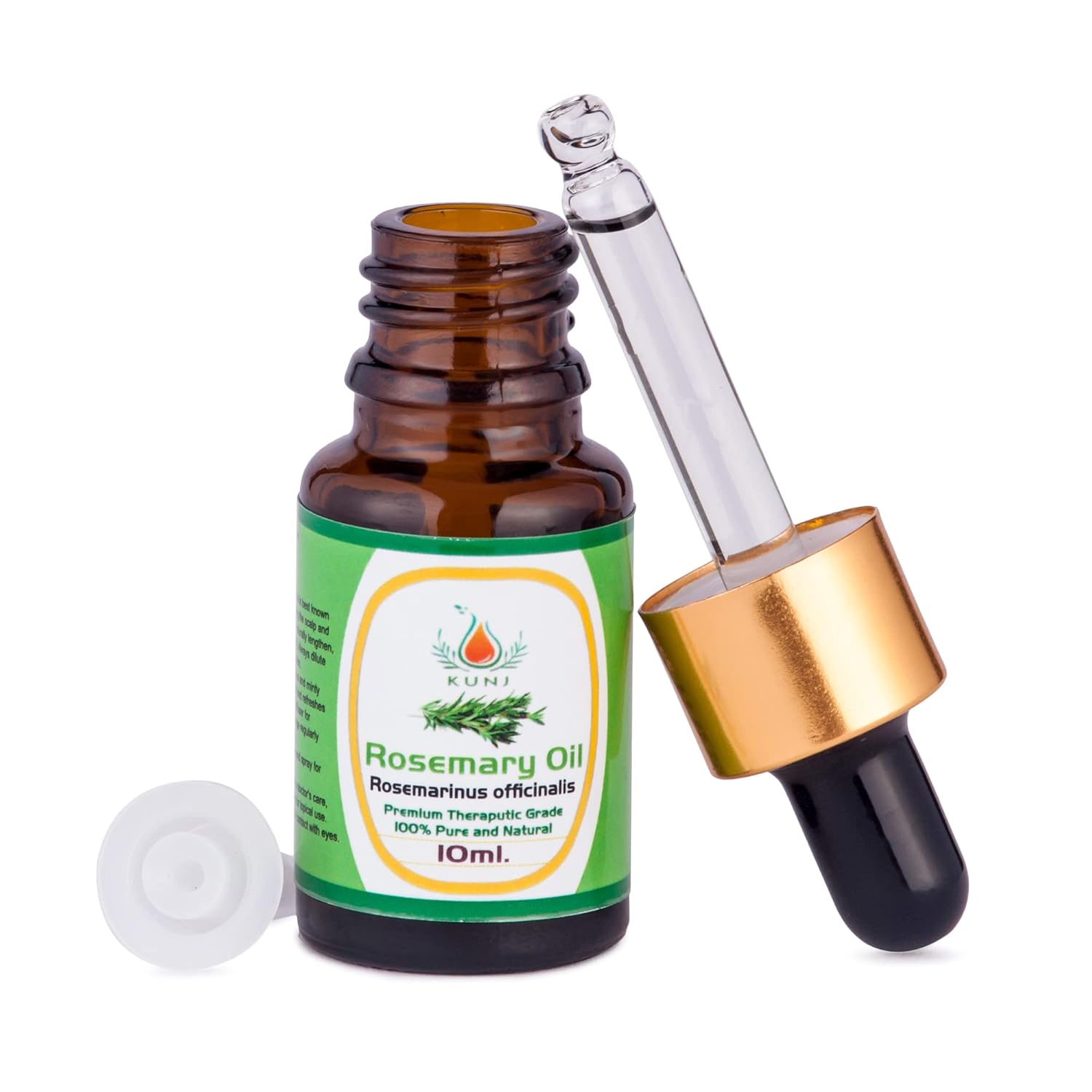 Kunj Rosemary Essential Oil 10ml - 100% Pure and Natural, Anirvat, Steam Distilled - Therapeutic Grade Rosemrinus Office of Office Oil for Hair Growth, Hair Fall Control, Nutrition and Skin Care Kunj Rosemary Essential Oil 10ml - 100% Pure and Natural, Anirvat, Steam Distilled - Therapeutic Grade Rosemrinus Office of Office Oil for Hair Growth, Hair Fall Control, Nutrition and Skin Care