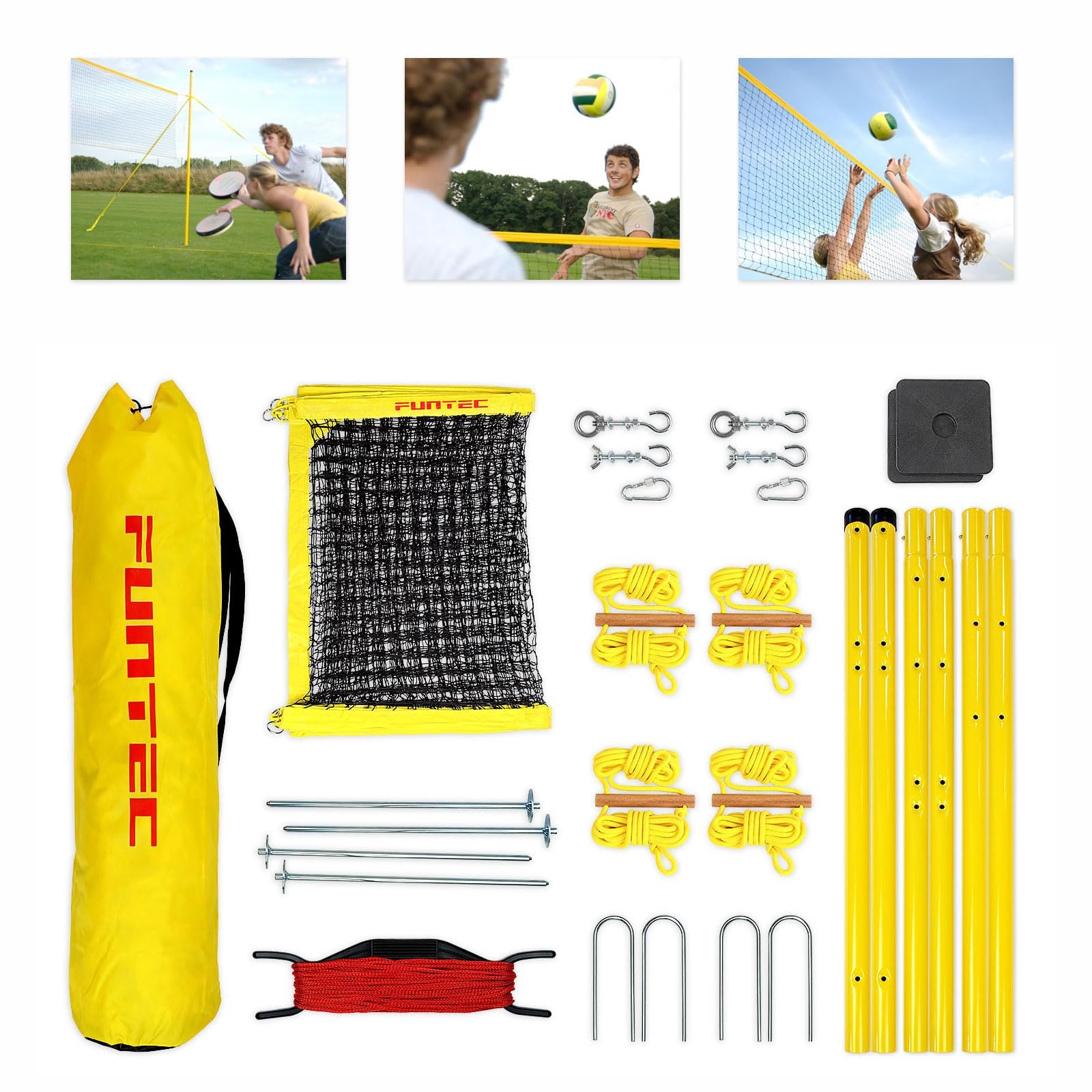 Funtec Fun Sports Set - Beachvolleyball- und Multisport-Set