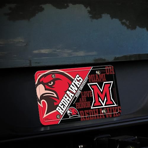 Miniatura 255 de NCAA etiqueta de metal para auto, negro