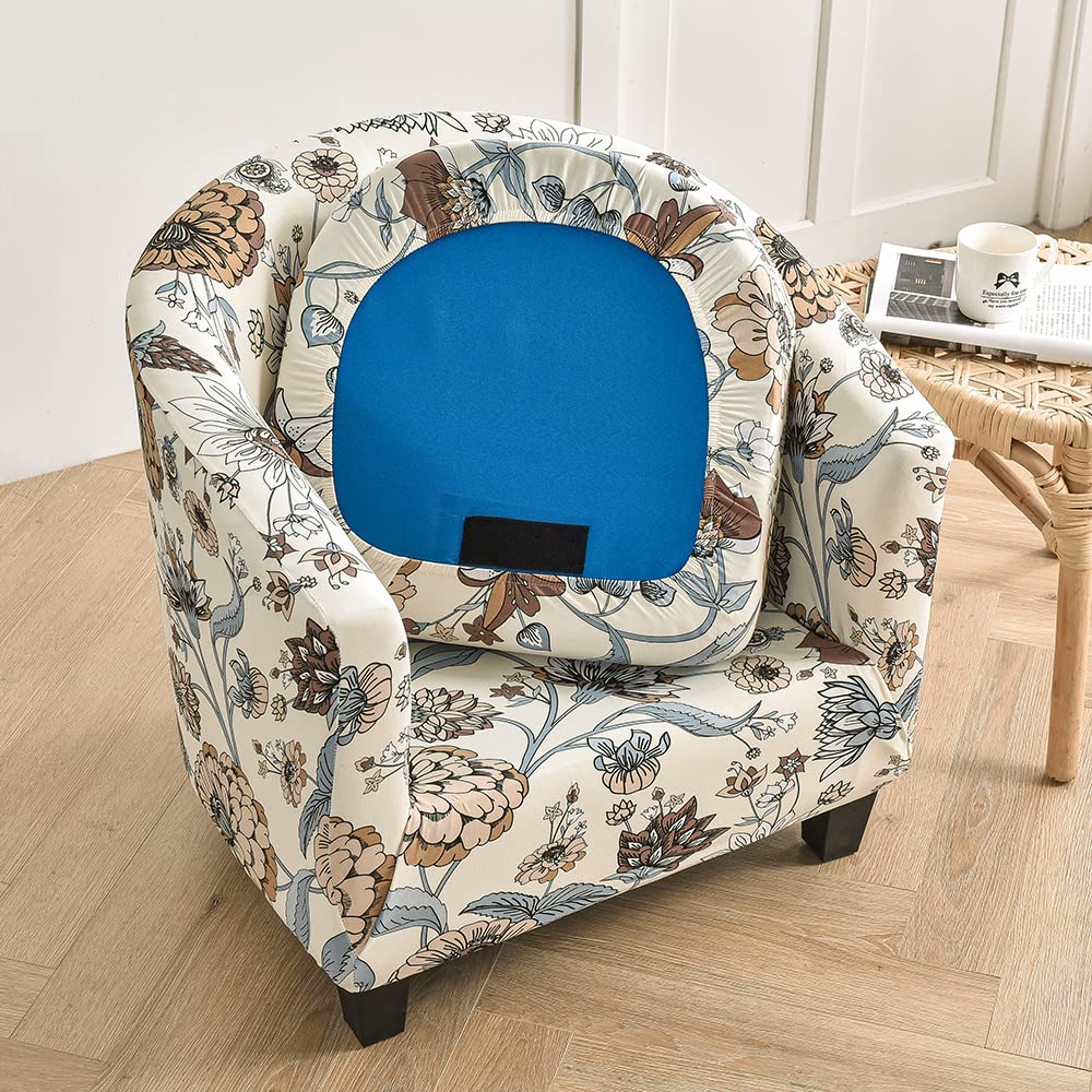 Copripoltrona Chesterfield Elasticizzato Fodera per Sedia a Vasca 2 Pezzi Fodera per Cuscino per Poltrona Tullsta