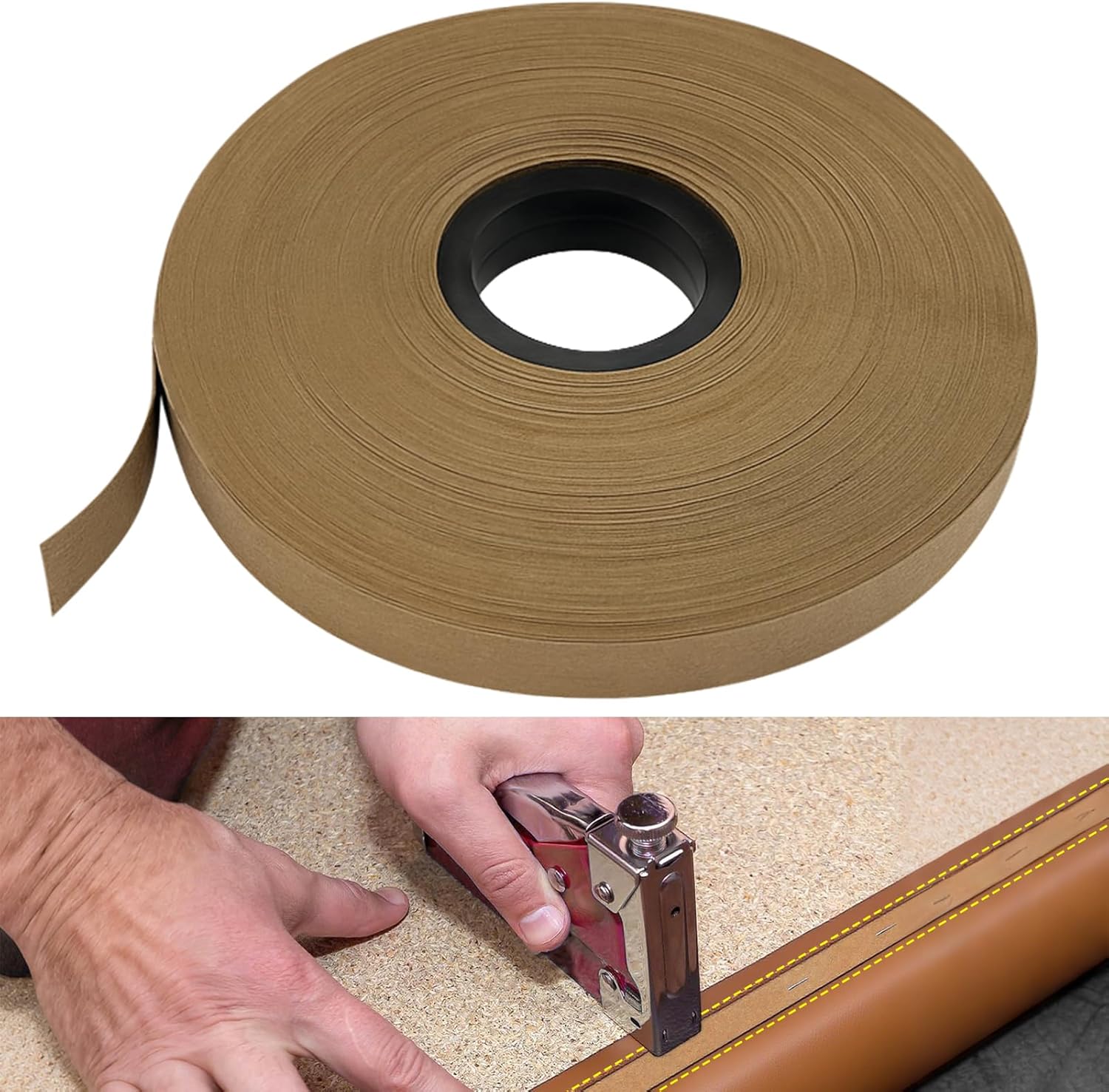 55 Yards x 1/2 Inch Upholstery Tack Strip, Longer Upholstery Cardboard Tack Strip for Furniture Repair - Ideal for Sofa, Chair, Couch Edge Fixation