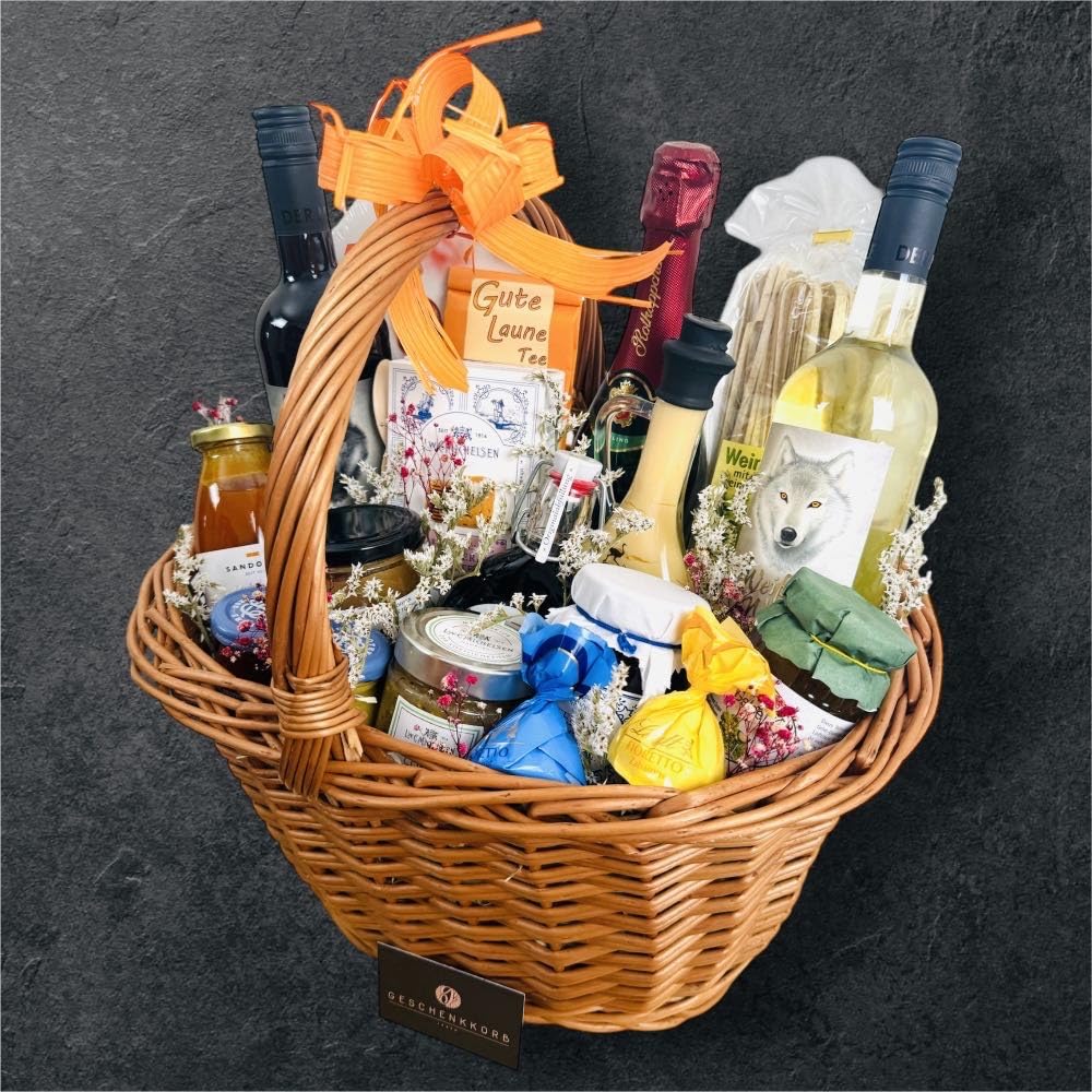 Gourmet Schlemmerkorb | Hochwertiger Geschenkkorb mit delikaten Leckereien | Perfektes Präsent für Genießer | Schön verpacktes Geschenkset | Ideal für besondere Anlässe