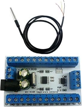 DC6-24V Sensor Module 8 Channel R4DCB08 Board RS485 for PLC Temperature Acquisition RelayModule Thermally Sensitive System Component