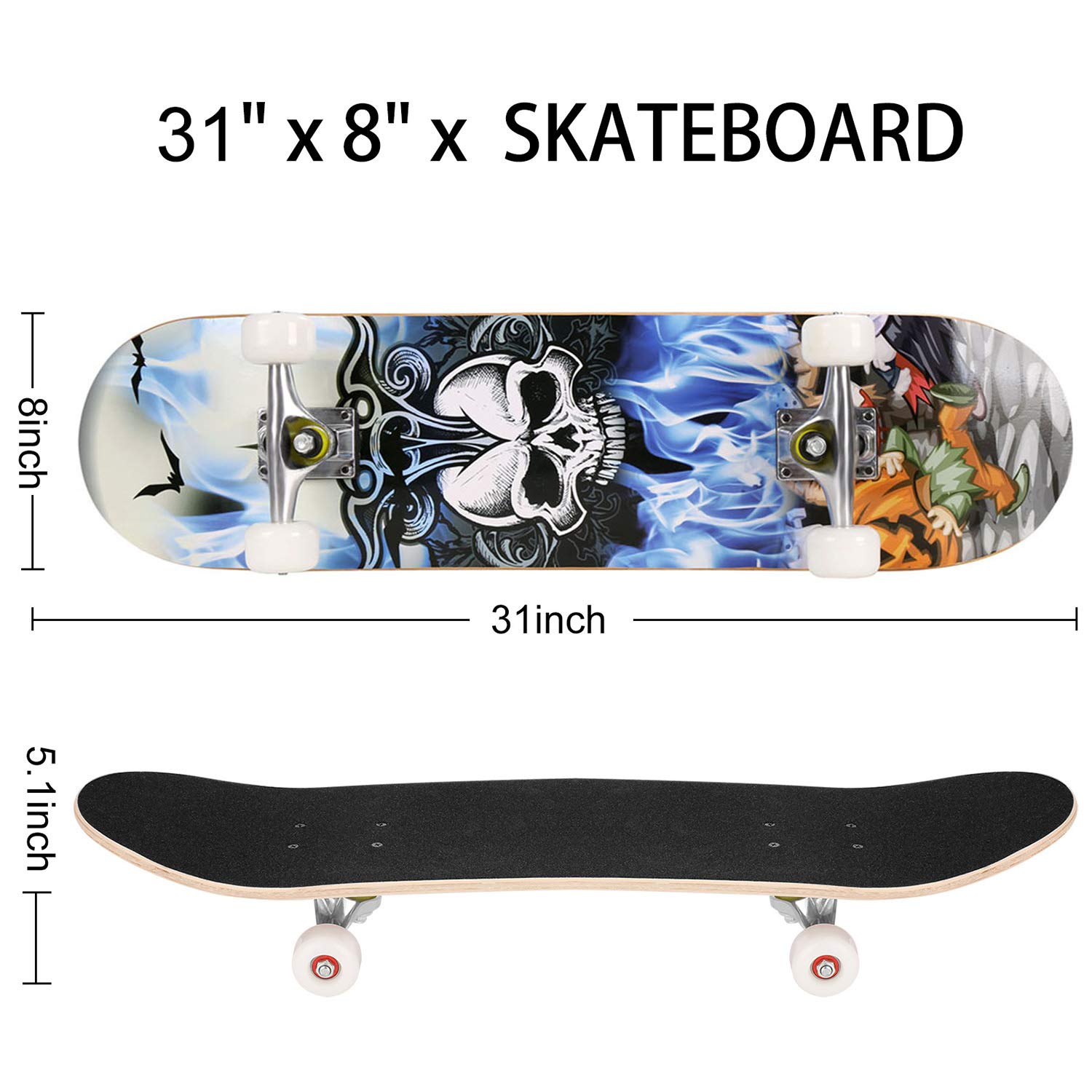 WeSkate Monopatín Unisex para Adultos 3108-1