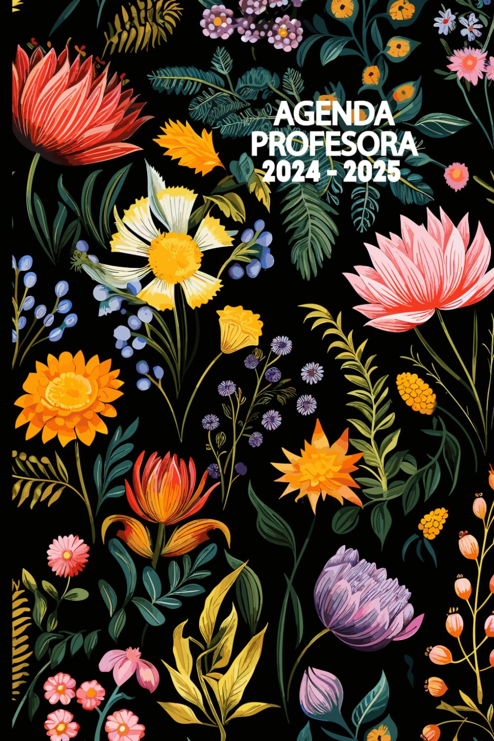 Agenda Profesora 2024 2025: Regalos Maestra - Planificador y organizador de clases mensual y semanal para docentes cuaderno del profesor, A5