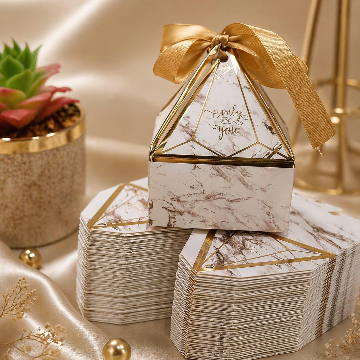 VRB Dec 20pcs Small Diamond Gift Boxes for Packaging/Gift Boxes for Gifting,hamper boxes for gift empty,gift hamper box for gifting,return Gifting,Chocolates, Dry Fruits, Wedding & Pooja Gifts. (20 Pcs White With Ribbon)