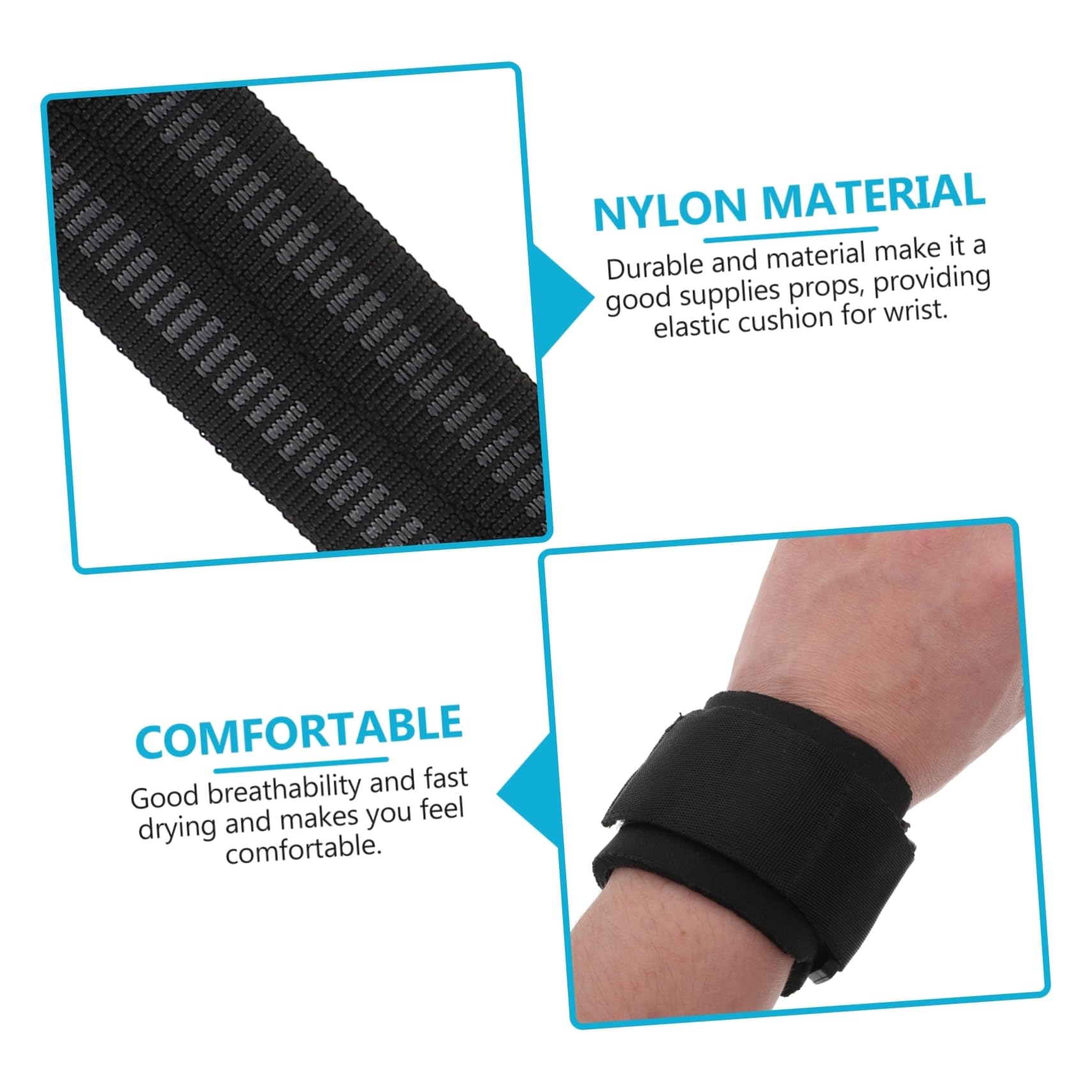 ibasenice 3 Paires Sangles de Musculation Tours Bretelles STOCHES DE LATIFIER Tracer Ceinture de Fitness Bracelet de Remise en Forme Bracelet de Sport Nylon Black