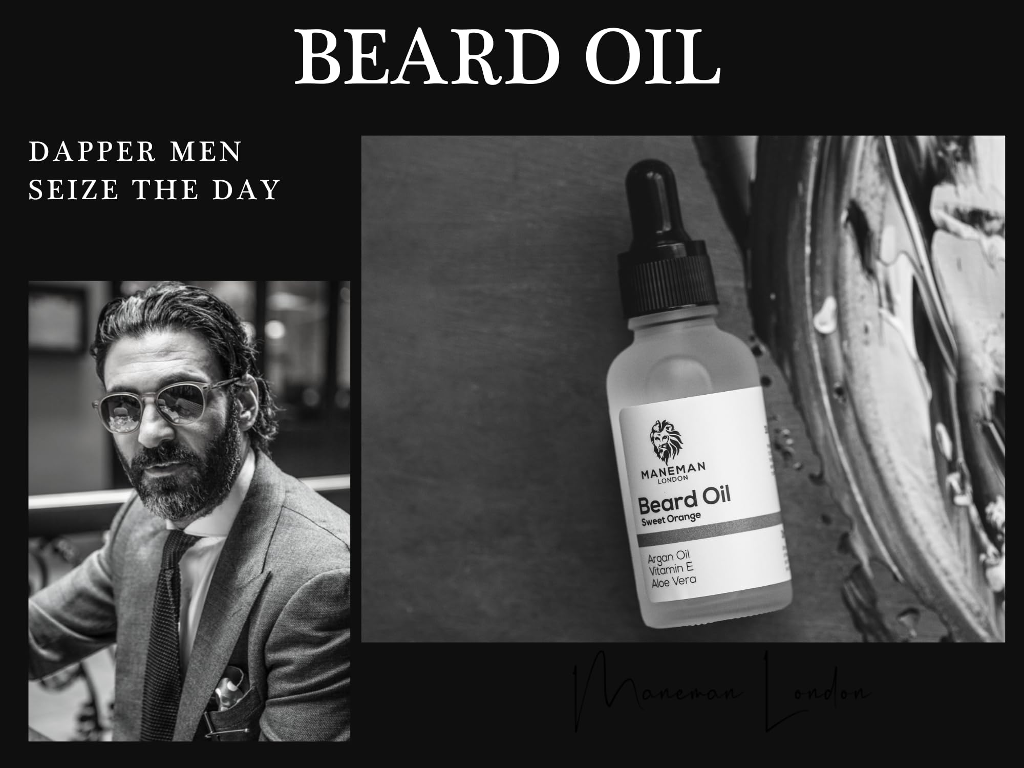 Maneman London Beard Oil, White, 30 ml (Pack of 1) - Image 2