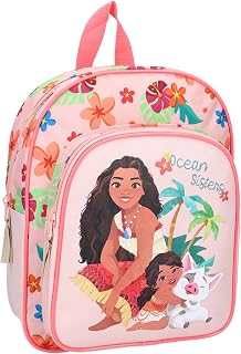 Mochila Vaiana y Simea Oceanía con dos bolsillos, tamaño 30 x 25 x 11 cm, color rosa, Rosa., 30x25x11 cm
