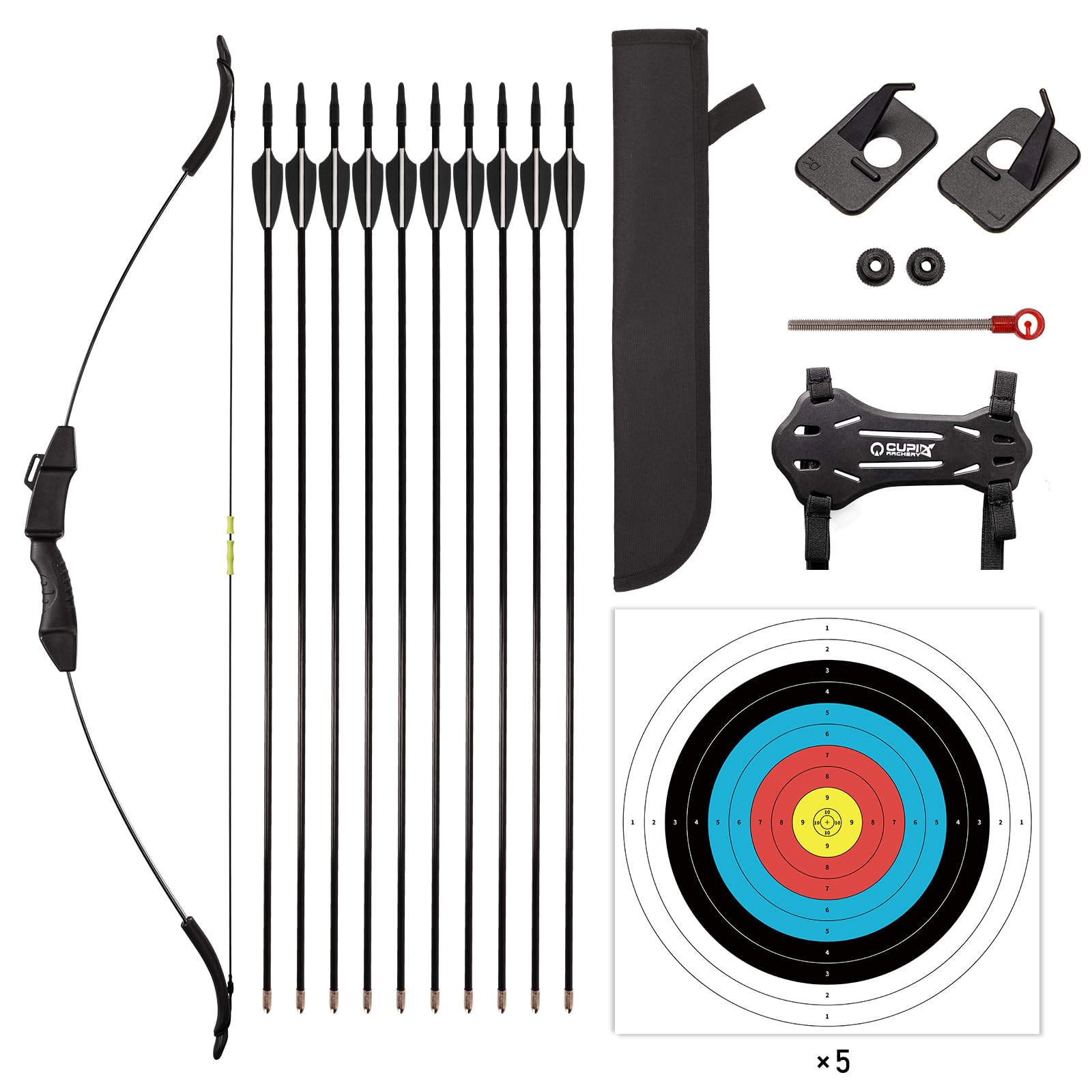 LWANO Bow and Arrow Set for Kids, Archery Beginner Gift with 10 Arrows, 5 Target Face, Ideal for Kids, Youths, Teens, Perfect for Left & Right Handers