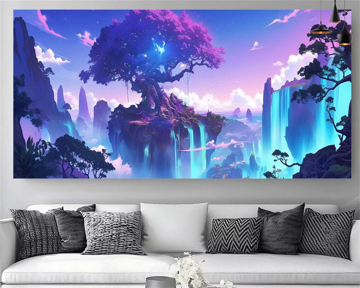 Canvas Point de Croix Diamant Cascade Décoration Murale - 8