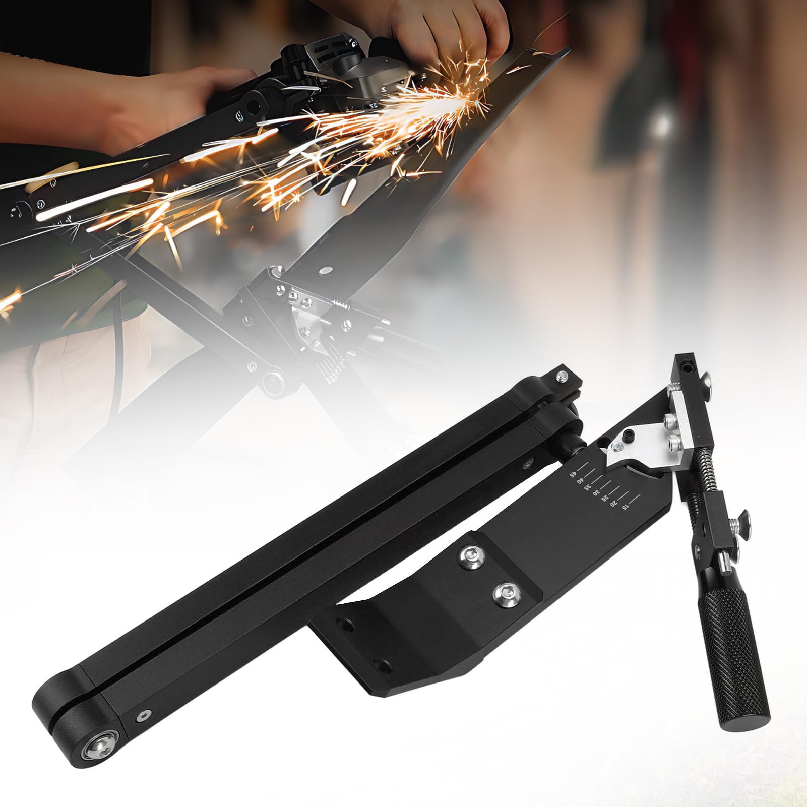 Pssopp Resbalador de la Cuchilla Cortacésped, Herramienta Afilado Cuchillas Césped Cuidado Jardinería para Las Podadoras Cuchillos Loppers Tijeras