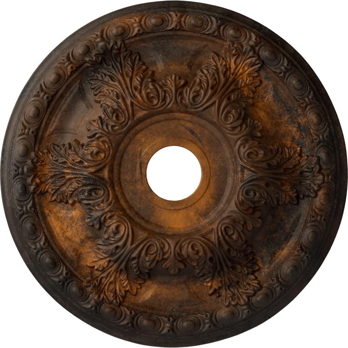 Ekena Millwork CM23GARUS Granada Ceiling Medallion, 23 3/8"OD x 3 5/8"ID x 2 1/2"P, Hand-Painted Rust