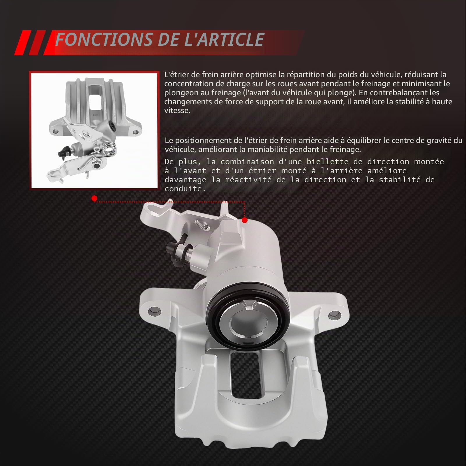 Étrier de frein arrière gauche Merautop SJ de remplacement pour A3 8P1 8P7 8PA Altea Leon Golf Car Accessories Part# 1K0615423A 1K0615423D 1K0615423J