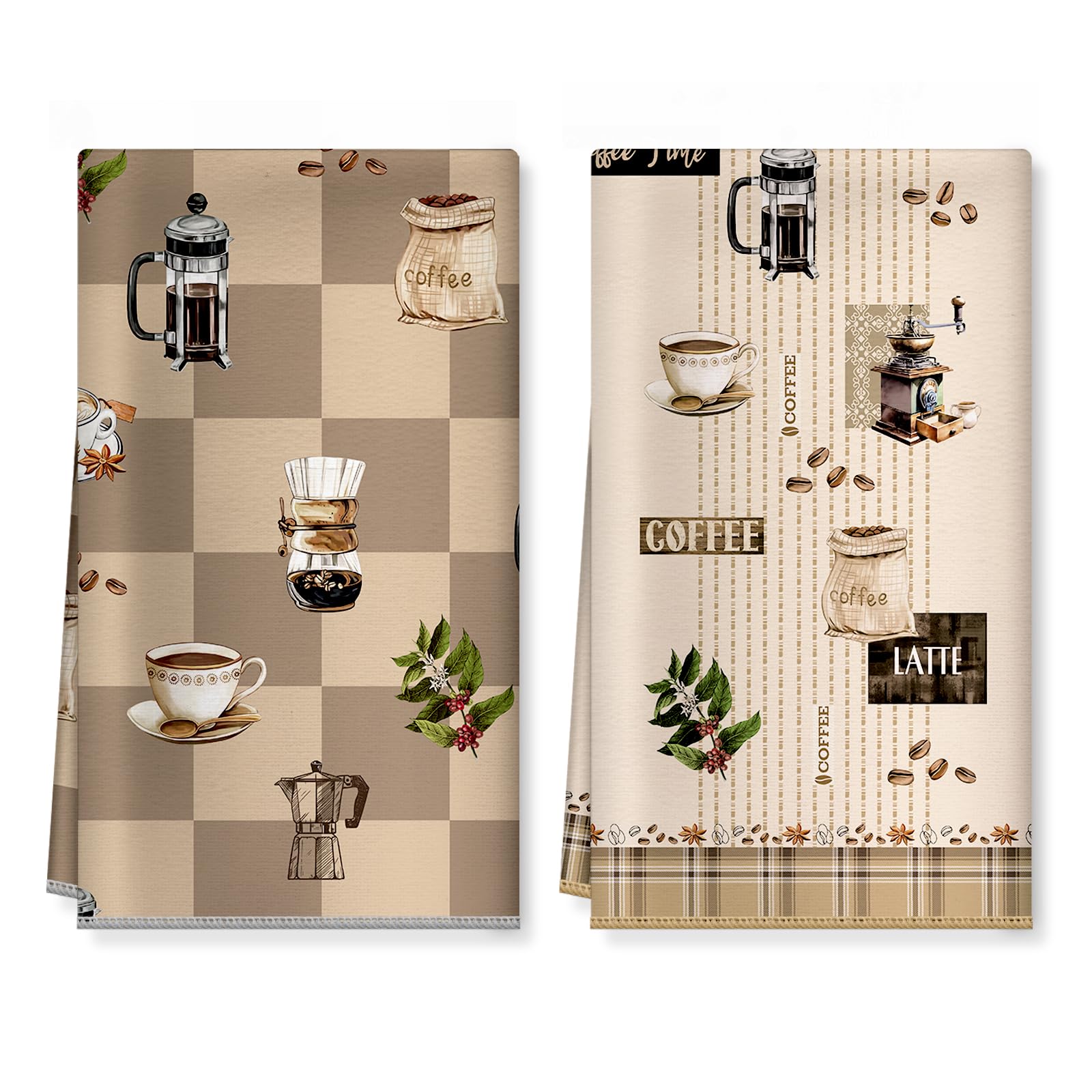 Ręcznik kuchenny z mikrofibry do kawy 2 szt., 40 × 60 cm miękkie chłonne ściereczki do herbaty, gruba ściereczka do naczyń na imprezę, piknik, ślub, dekoracja do jadalni na świeżym powietrzu