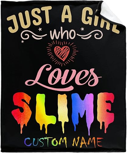 Miniatura 6 de Just A Girl Who Loves Slime - Manta suave de franela de felpa para mujer, regalos acogedores y peludos para ropa de cama, decoración de sofá,